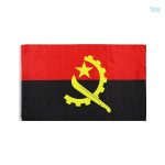 Drapeau Angola fourreau, symbole national pour affichage extérieur