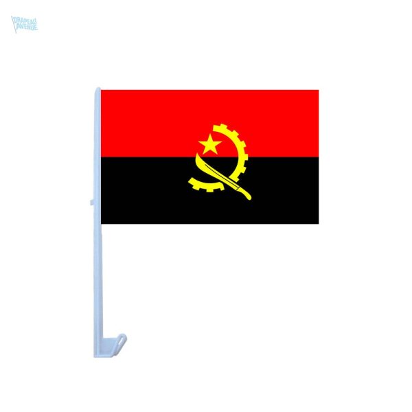 Drapeau Angola pour voiture, design coloré et symbolique