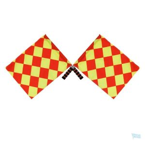 Drapeau de touche, essentiel pour arbitres durant les matchs