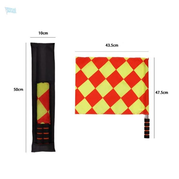 Drapeau pour arbitre de touche, couleur vive et visible