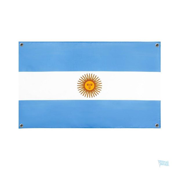 Drapeau Argentine 4 œillets, emblème national en tissu