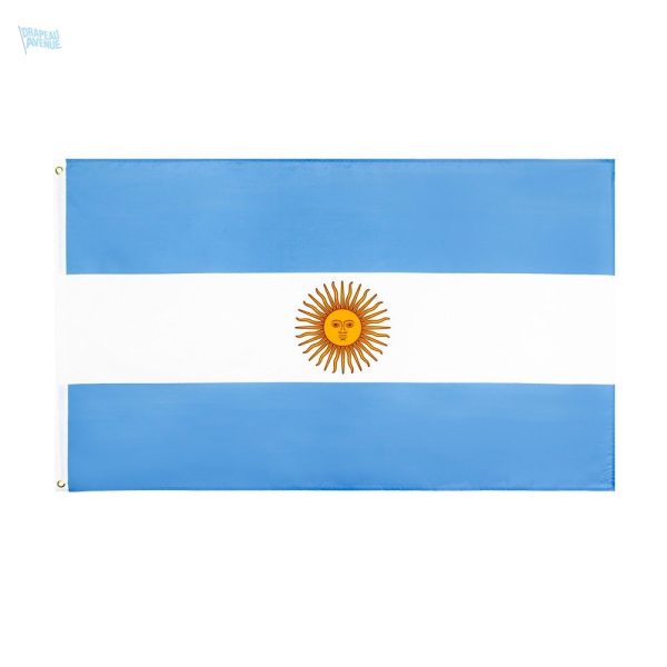 Drapeau Argentine 60 x 90 cm en tissu de qualité