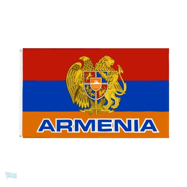 Drapeau Arménie 90 x 150 cm avec emblème national