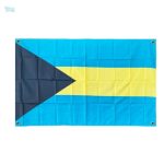 Drapeau Bahamas avec 4 œillets de fixation