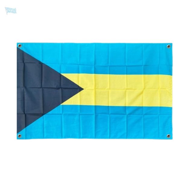 Drapeau Bahamas avec 4 œillets de fixation