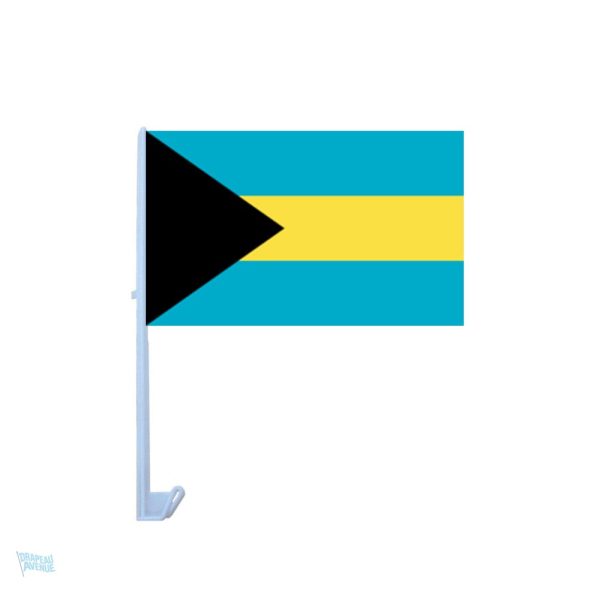 Drapeau des Bahamas pour voiture, vibrant et coloré