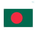 Drapeau du Bangladesh avec 4 œillets de fixation