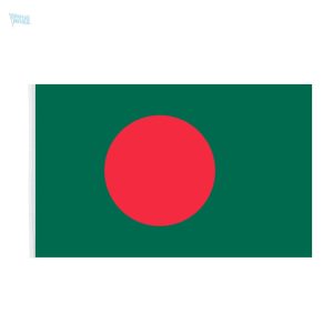 Drapeau Bangladesh en fourreau, affichant les couleurs nationales