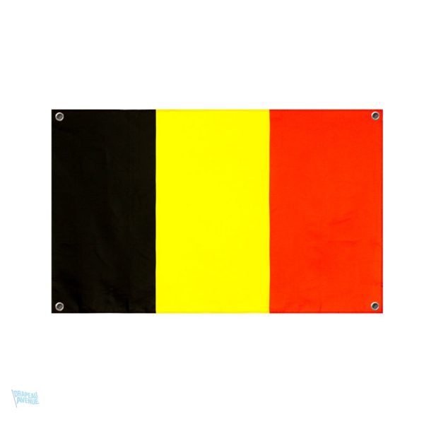 Drapeau Belgique 4 œillets, parfait pour l'affichage extérieur