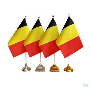Drapeau de table Belgique, accessoire décoratif coloré