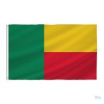 Drapeau géant du Bénin aux couleurs vibrantes