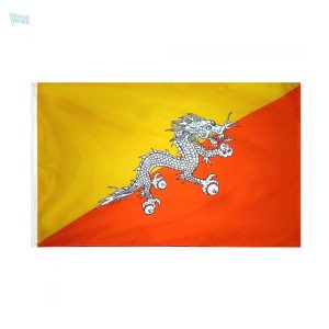 Drapeau Bhoutan fourreau 120 x 180 cm en tissu résistant