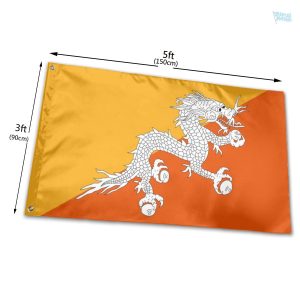 Drapeau de qualité supérieure représentant le Bhoutan
