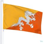 Drapeau Bhoutan avec des couleurs vives et un design distinctif