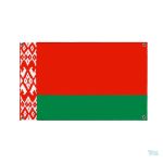 Drapeau Biélorussie avec 4 œillets pour affichage extérieur
