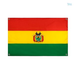 Drapeau Bolivie avec 4 œillets pour affichage extérieur
