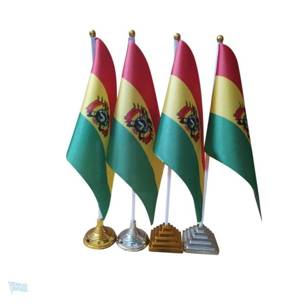 Drapeau Bolivie de table, symbole national coloré