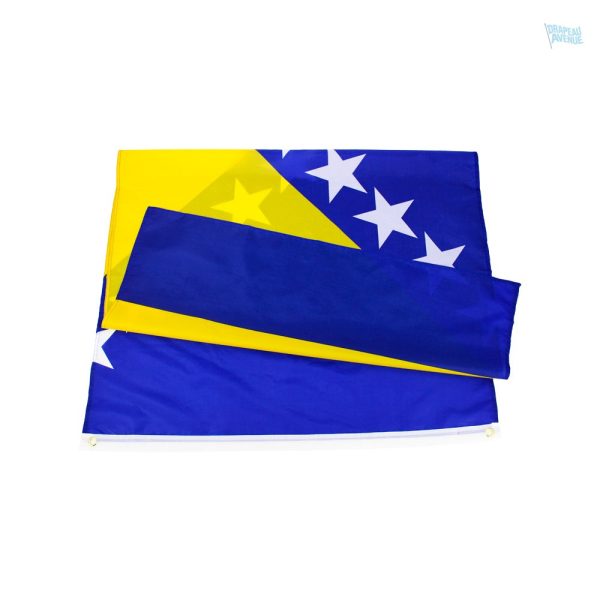 Drapeau bleu et jaune de la Bosnie-Herzégovine, taille 120 x 180 cm