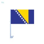 Drapeau Bosnie-Herzégovine pour voiture en tissu durable