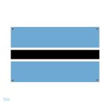 Drapeau du Botswana avec 4 œillets de fixation