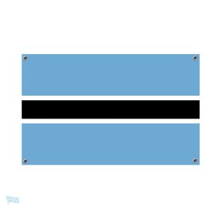 Drapeau du Botswana avec 4 œillets de fixation