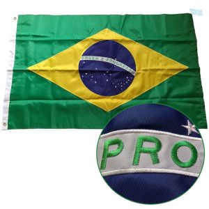 Drapeau Brésil en tissu résistant, idéal pour événements