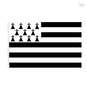 Drapeau Bretagne avec fourreau pour affichage extérieur