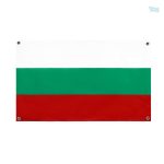 Drapeau de Bulgarie avec 4 œillets pour fixation facile