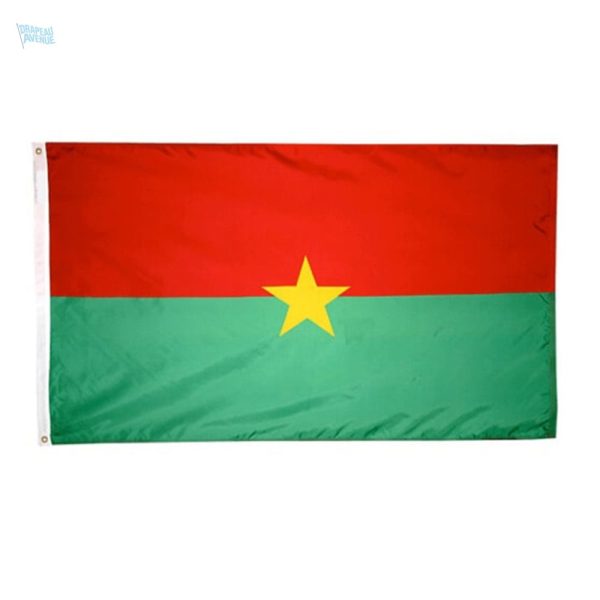 Drapeau Burkina Faso 120 x 180 cm en tissu résistant