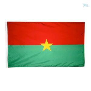 Drapeau du Burkina Faso avec fourreau pratique