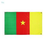Drapeau du Cameroun avec 4 œillets pour fixation facile