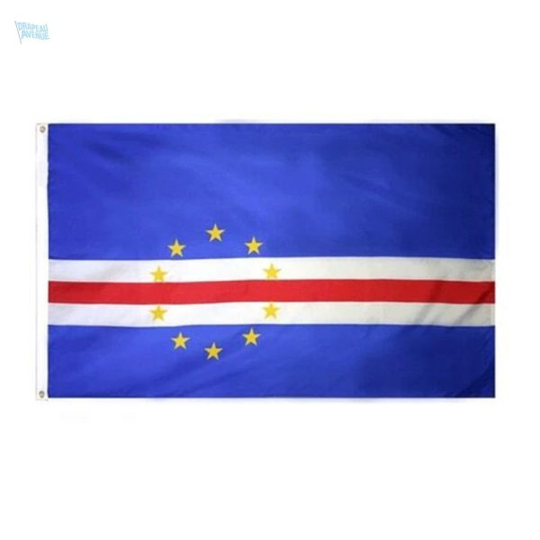 Drapeau Cap-Vert 128 x 192 cm en tissu coloré