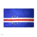 Drapeau Cap-Vert avec 4 œillets pour affichage extérieur