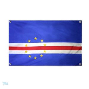 Drapeau Cap-Vert avec 4 œillets pour affichage extérieur