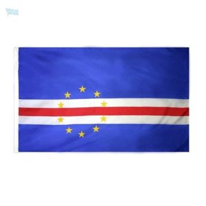 Drapeau Cap-Vert en fourreau, symbole national coloré