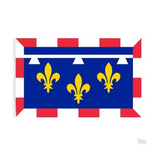 Drapeau Centre-Val de Loire en tissu coloré