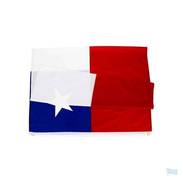 Drapeau Chili en polyester, dimensions 128 x 192 cm