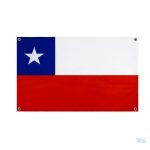 Drapeau du Chili avec 4 œillets pour affichage extérieur