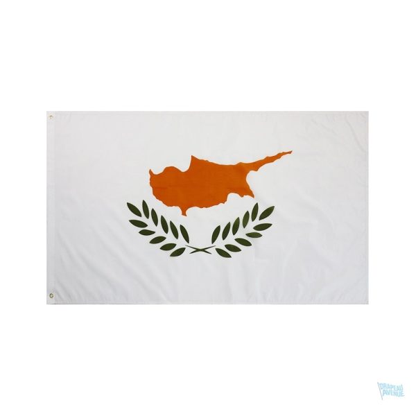 Drapeau Chypre extérieur en tissu résistant