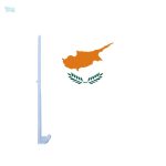 Drapeau Chypre pour voiture, symbole national en tissu