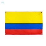 Drapeau de Colombie avec 4 œillets pour affichage extérieur
