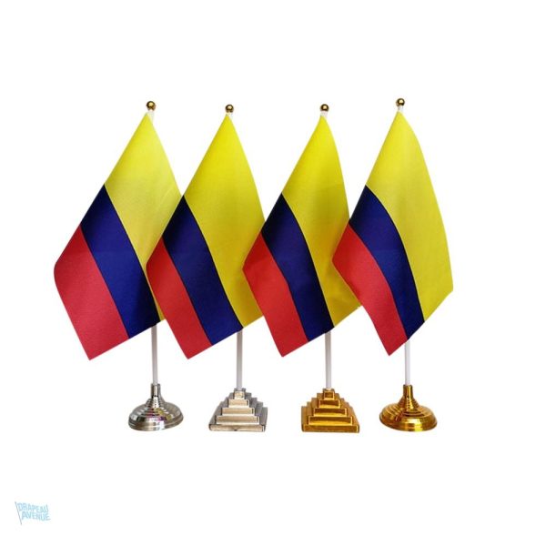 Drapeau de table de la Colombie