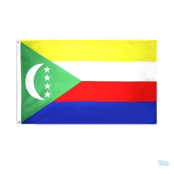 Drapeau Comores 60 x 90 cm en polyester coloré