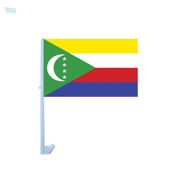 Drapeau Comores pour voiture, accessoire de soutien national