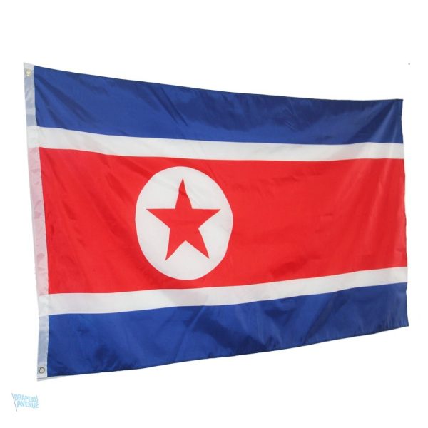 Drapeau nord-coréen pour usage extérieur, couleurs vives