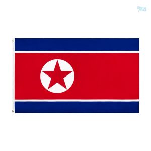 Drapeau Corée du Nord 90 x 150 cm en tissu résistant