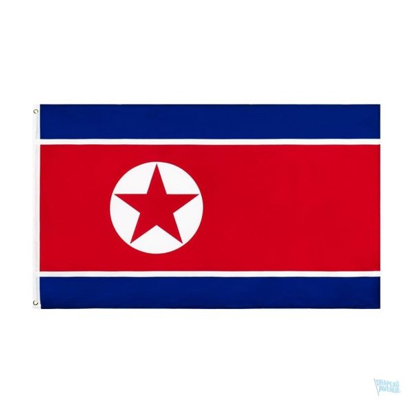 Drapeau géant de la Corée du Nord en tissu résistant