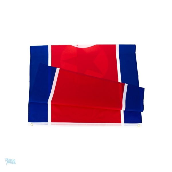 Drapeau national nord-coréen, couleur vive pour un impact fort