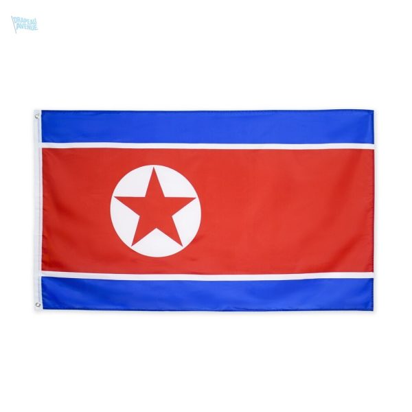 Drapeau de la Corée du Nord en polyester durable
