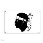 Drapeau Corse avec 4 œillets pour fixation facile